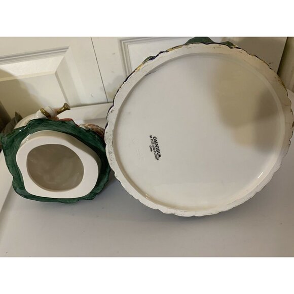 Vtg FITZ AND FLOYD OMNIBUS CHRISTMAS COOKIE JAR CHRISTMAS TREE DISCONTINUED 1997 - Picture 10 of 12